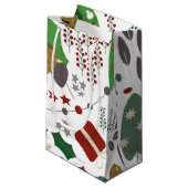 Whimsical Botanic Holiday Small Gift Bag Kleine Geschenktüte (Vorderseite Schrägansicht)