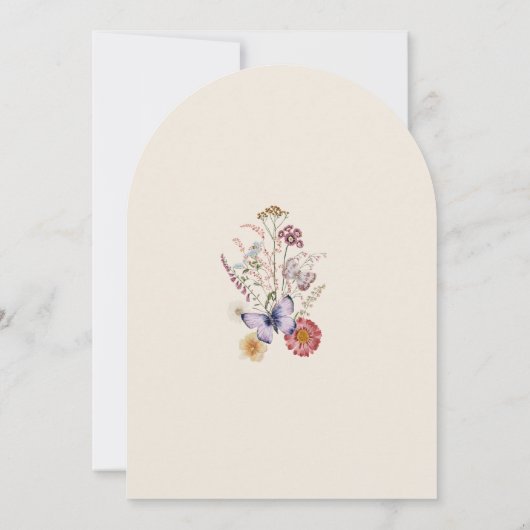 Whimsical Botanical Baby in Bloom Einladung (Rückseite)