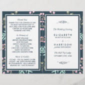 Whimsical Botanical Berry Wedding Bi-fold Programm (Vorderseite)