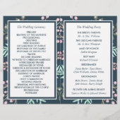 Whimsical Botanical Berry Wedding Bi-fold Programm (Rückseite)