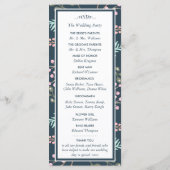 Whimsical Botanical Berry Wedding Programm (Rückseite)