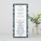 Whimsical Botanical Berry Wedding Programm (Stehend Vorderseite)