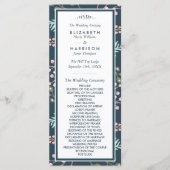 Whimsical Botanical Berry Wedding Programm (Vorderseite)