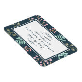 Whimsical Botanical Berry Wedding retten das Datum Magnet (Rechte Seite)