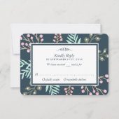 Whimsical Botanical Berry Wedding RSVP (Vorderseite)