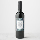 Whimsical Botanical Berry Wedding Weinetikett (Vorderseite)