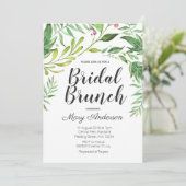 Whimsical Botanical Bridal Dusche Einladung (Stehend Vorderseite)