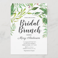 Whimsical Botanical Bridal Dusche Einladung