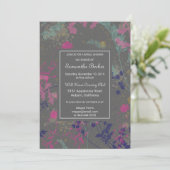 Whimsical Botanical Bridal Dusche Einladung (Stehend Vorderseite)