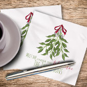 Whimsical Botanical Christmas Elegante Name Natur Serviette