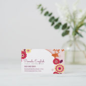 WHIMSICAL BOTANICAL flora Nature Herbstfarben Visitenkarte (Stehend Vorderseite)