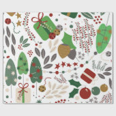 Whimsical Botanical Holiday Geschenkpapier (Flach)
