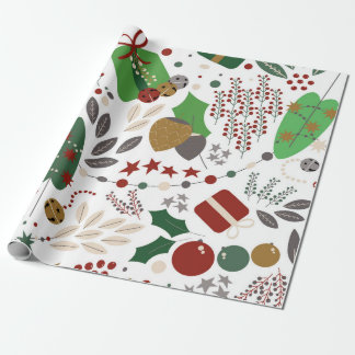 Whimsical Botanical Holiday Geschenkpapier