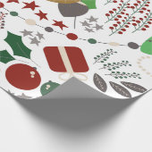 Whimsical Botanical Holiday Geschenkpapier (Ecke)