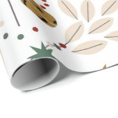 Whimsical Botanical Holiday Geschenkpapier (Rolleneckpunkt)