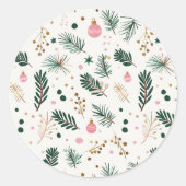 Whimsical Botanical Runder Aufkleber (Vorderseite)