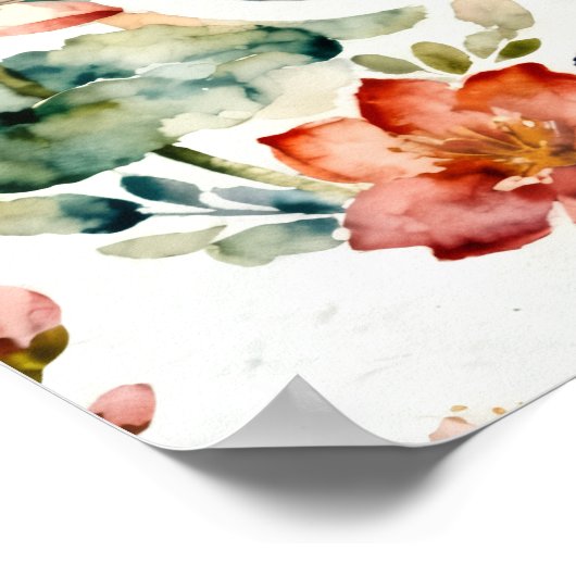 Whimsical Botanical & Tea Heritage Poster (Ecke)