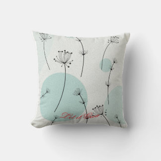 Whimsical Botanical Throw Pillow Cotton Kissen