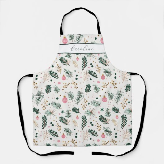 Whimsical Botanical Weihnachten Schürze (Vorderseite)