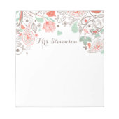 Whimsical Botanicals Notizblock (Vorderseite)