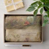 Whimsical Botanische Kunst Collage Decoupage Seidenpapier (Geschenk)