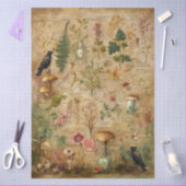 Whimsical Botanische Kunst Collage Decoupage Seidenpapier (Basteln)