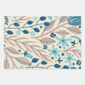 Whimsical Botanisches Florales Muster Geschenkpapi Geschenkpapier Set (Vorderseite 2)