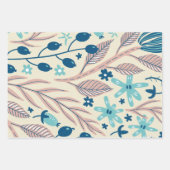 Whimsical Botanisches Florales Muster Geschenkpapi Geschenkpapier Set (Vorderseite 3)