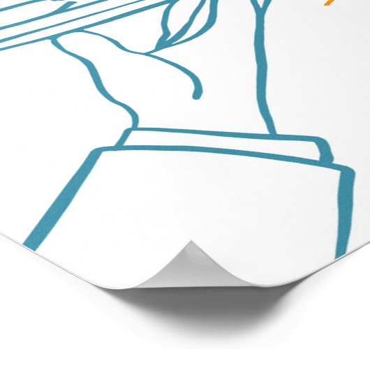 Whimsical Bottle Service Baby Dusche Bar Menu Schi Poster (Ecke)