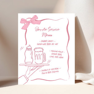 Whimsical Bottle Service Baby Dusche Bar Menu Schi Poster