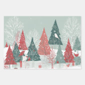 Whimsical Boughs Designs, Einzigartiges Weihnachts Geschenkpapier Set (Vorderseite 2)