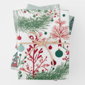 Whimsical Boughs Designs, Einzigartiges Weihnachts Geschenkpapier Set (Beispiel)