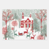 Whimsical Boughs Designs, Einzigartiges Weihnachts Geschenkpapier Set (Vorderseite 3)