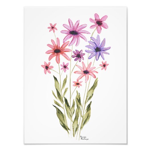 Whimsical Bouquet von Blume Fotodruck (Vorne)
