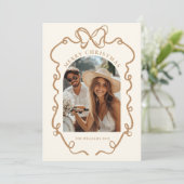 Whimsical Bow Boho Familienfoto Weihnachten (Stehend Vorderseite)