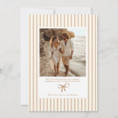 Whimsical Bow Boho Familienfoto Weihnachten (Rückseite)