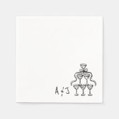 Whimsical Bow Cocktail Tower Wedkins Serviette (Vorderseite)