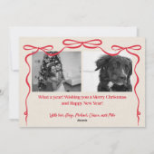 Whimsical Bow Family Foto Weihnachten (Rückseite)