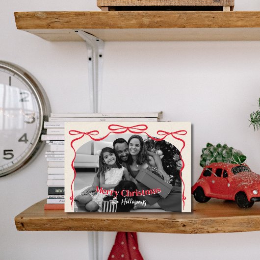 Whimsical Bow Family Foto Weihnachten