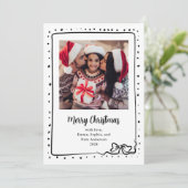 Whimsical Bow | Foto Frohe Weihnachten (Stehend Vorderseite)