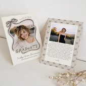 Whimsical Bow Frame Future Plans Graduation Einladung