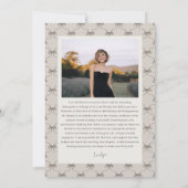 Whimsical Bow Frame Future Plans Graduation Einladung (Rückseite)