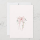 Whimsical Bow Gender neutral baby shower Einladung (Rückseite)