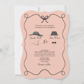 Whimsical Bow-Krawatte QR Wedding Invite - Kurvelt Einladung (Vorderseite)