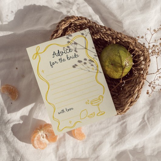 Whimsical Bow Lemon Ratschlag für die Bride Card Einladung