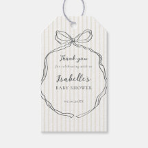 Whimsical Bow Neutral Baby Dusche