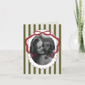 Whimsical Bow Pet Weihnachtskarte Foto Faltkarte Dankeskarte (Vorderseite)