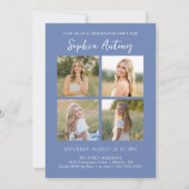 Whimsical Bow Photo Graduation Party Invitation Einladung (Rückseite)