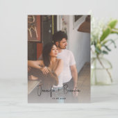 Whimsical Bow Save the Date Foto Einladung (Stehend Vorderseite)