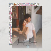 Whimsical Bow Save the Date Foto Einladung (Vorne/Hinten)